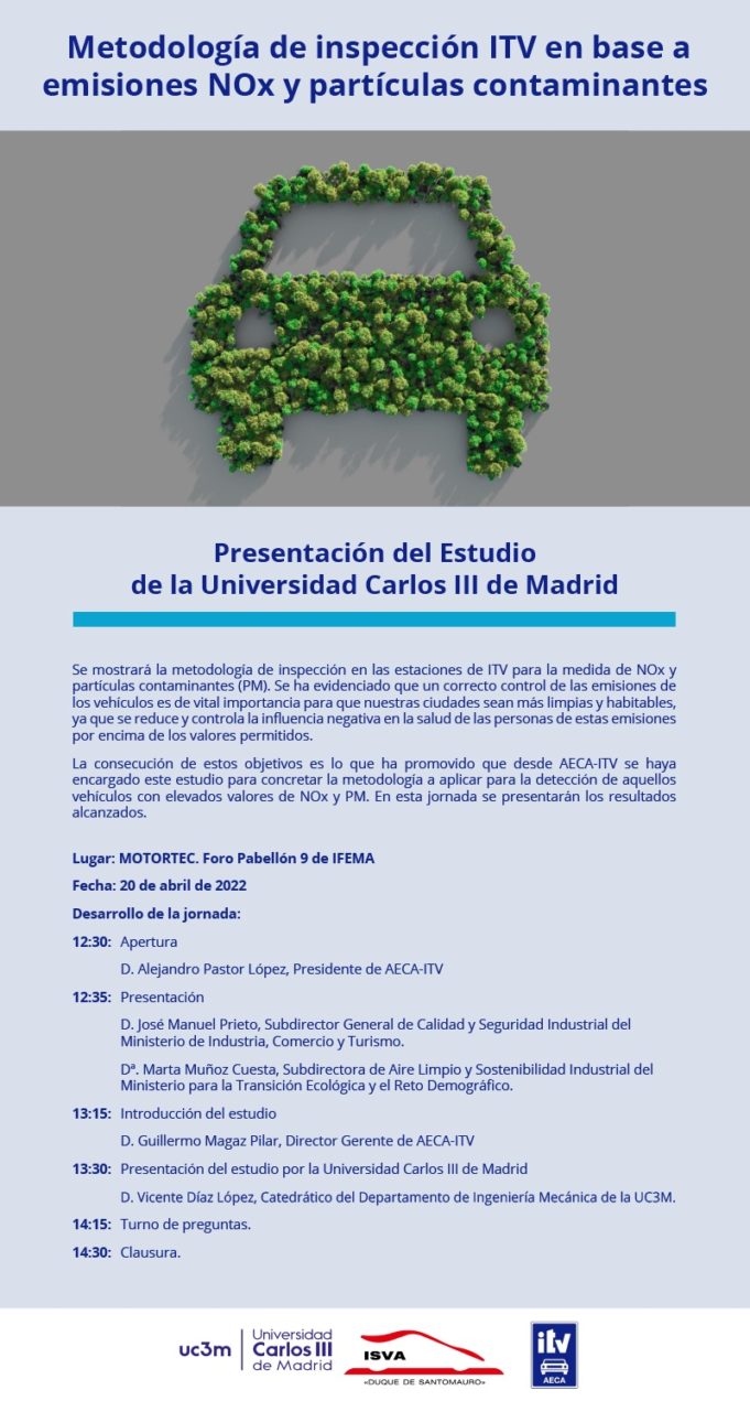 Motortec acoge los días 20 y 21 la presentación del estudio sobre el control de emisiones de las ITV