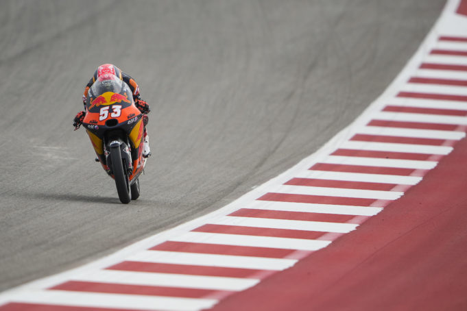 Deniz Oncu logra la pole en Moto3 en una sesión con doble caída de Sergio García Dols