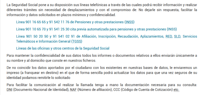 Estos son los nuevos número de teléfono de la Seguridad Social para pensiones y otros trámites administrativos Telefonos Seguridad Social